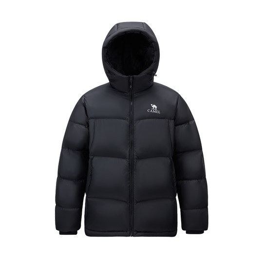 Camel Down Jacket Men Winter 2025 New Couple Same Style Warm Down Jacket Jacket Short Hooded Bread Jacket