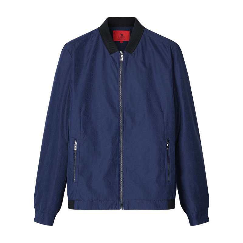 骆驼男装潮流春秋连帽修身拉链风衣 骆驼男装夹克