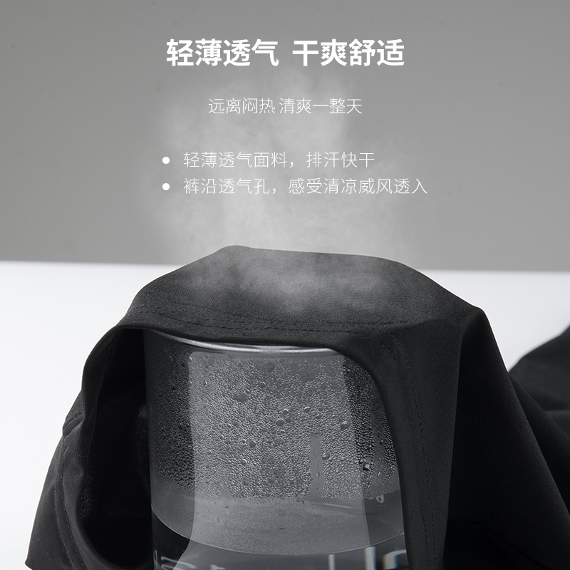 骆驼 2022新款男女速干两件套运动户外宽松休闲衣服短裤套装夏装_男装