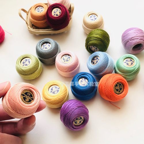 「工喜手工」法国dmc80蕾丝线纯棉80号番art19微钩针梭编中里华奈 - 图2