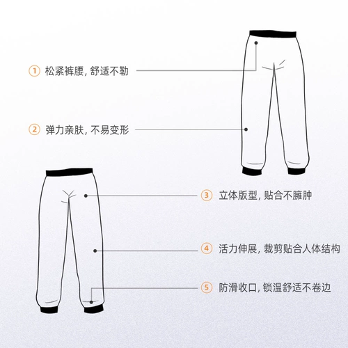 Удерживающее тепло хлопковое нижнее белье, удерживающие тепло штаны, демисезонное шерстяное антибактериальное термобелье