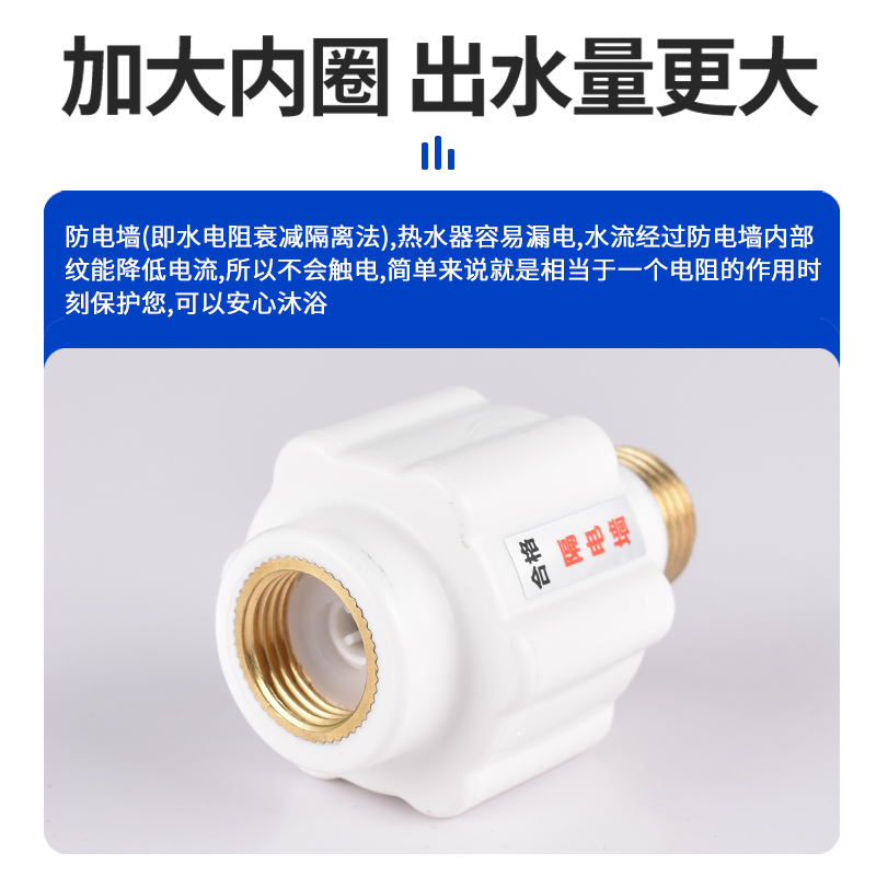 热水器防电墙通用型接头电热水器漏电防火墙隔电墙外置防触电配件 - 图2