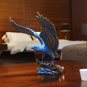 铜欣祥 黄铜大鹏展翅老鹰摆件 办公室大展鸿图工艺品开业礼品摆件