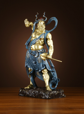 全铜哼哈二将仁王力士门厅摆件