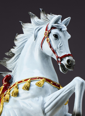 铜欣祥彩铜《千里江山马》摆件