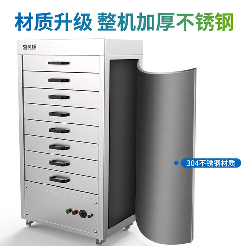 圣托智能商用保温柜全自动煲仔饭机五层大容量多盘电热饭菜箱设备 - 图3