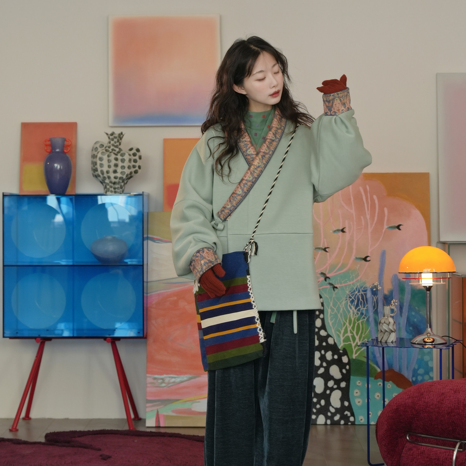 谜阿凰【霜华】晋制汉服上衣原创冬季保暖棉袄外套日常休闲复古女,淘宝优惠券,粉丝福利购,淘宝优惠卷