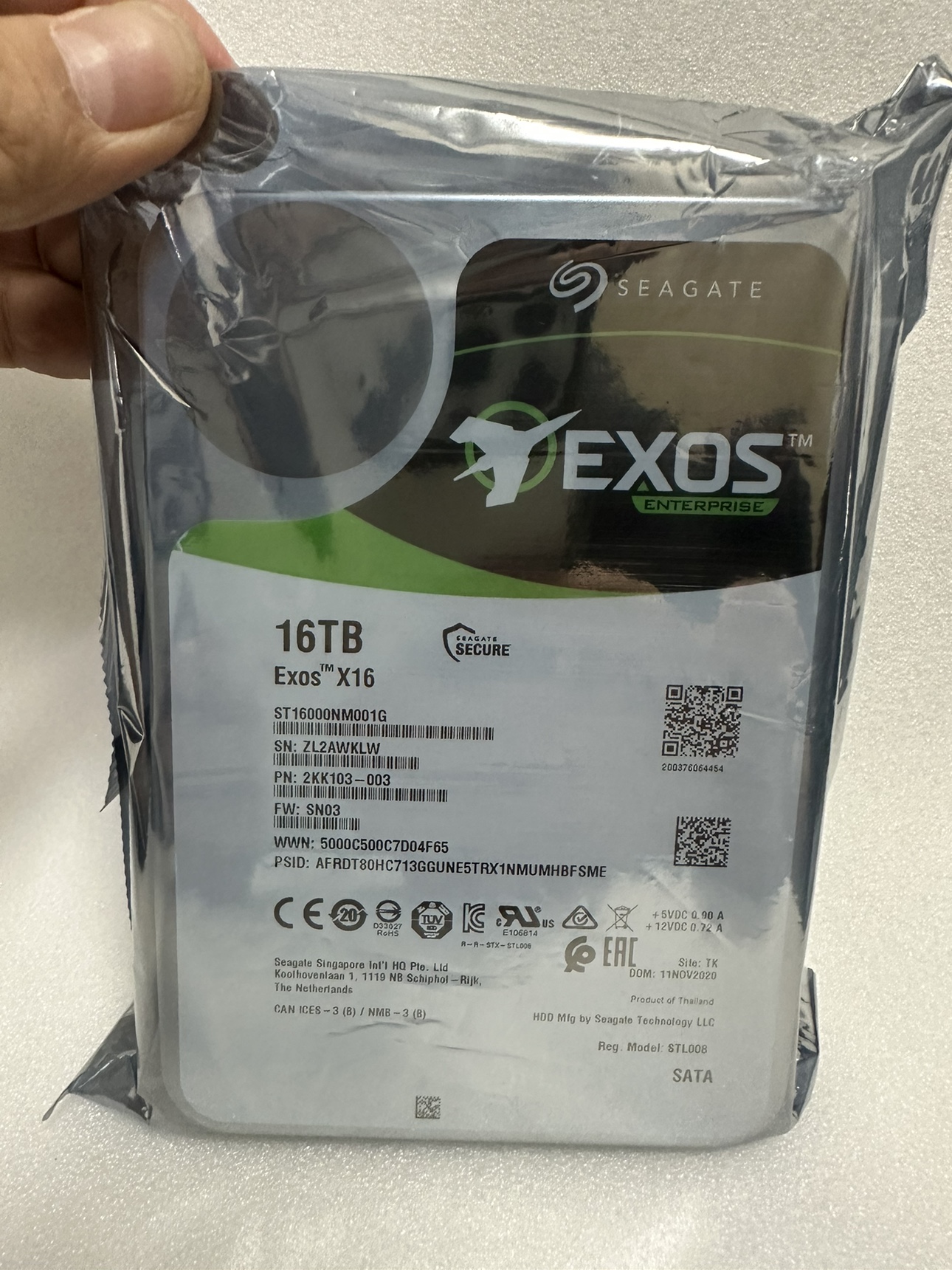 希捷 16T硬盘 16TB 银河 机械硬盘EXOS X16企业ST16000NM001G国行 - 图0