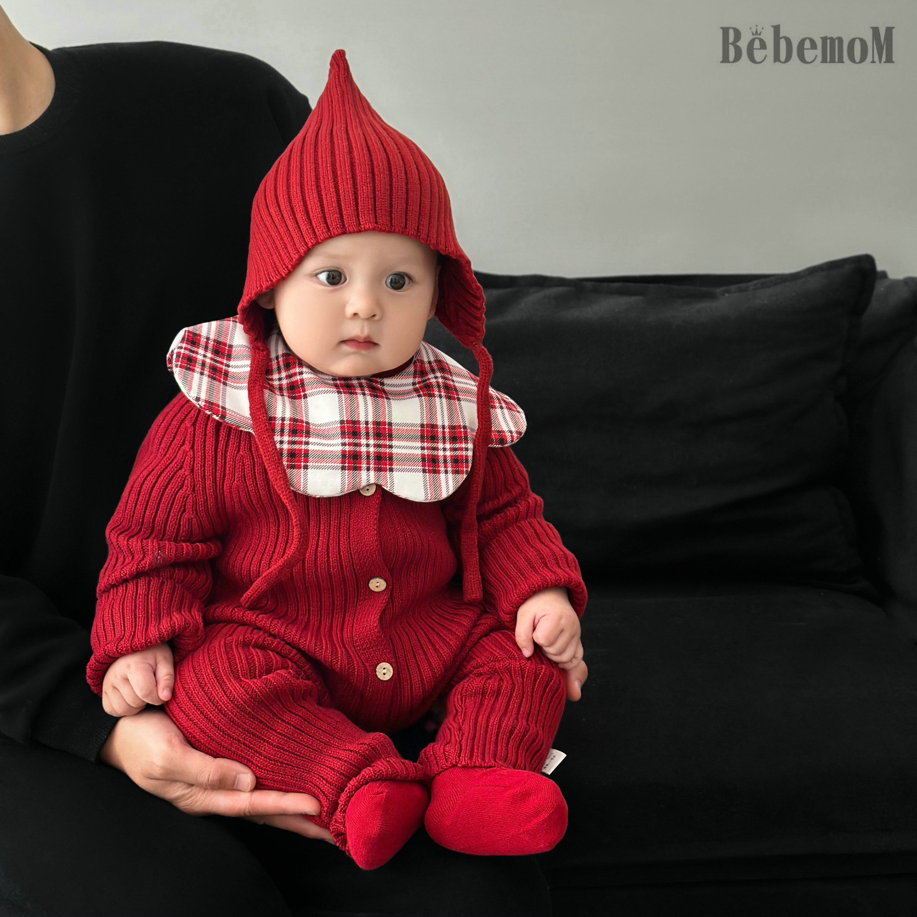 婴儿秋冬春装红色新年装毛线衣宝宝连体衣针织爬服新生儿外出服,淘宝优惠券,粉丝福利购,淘宝优惠卷