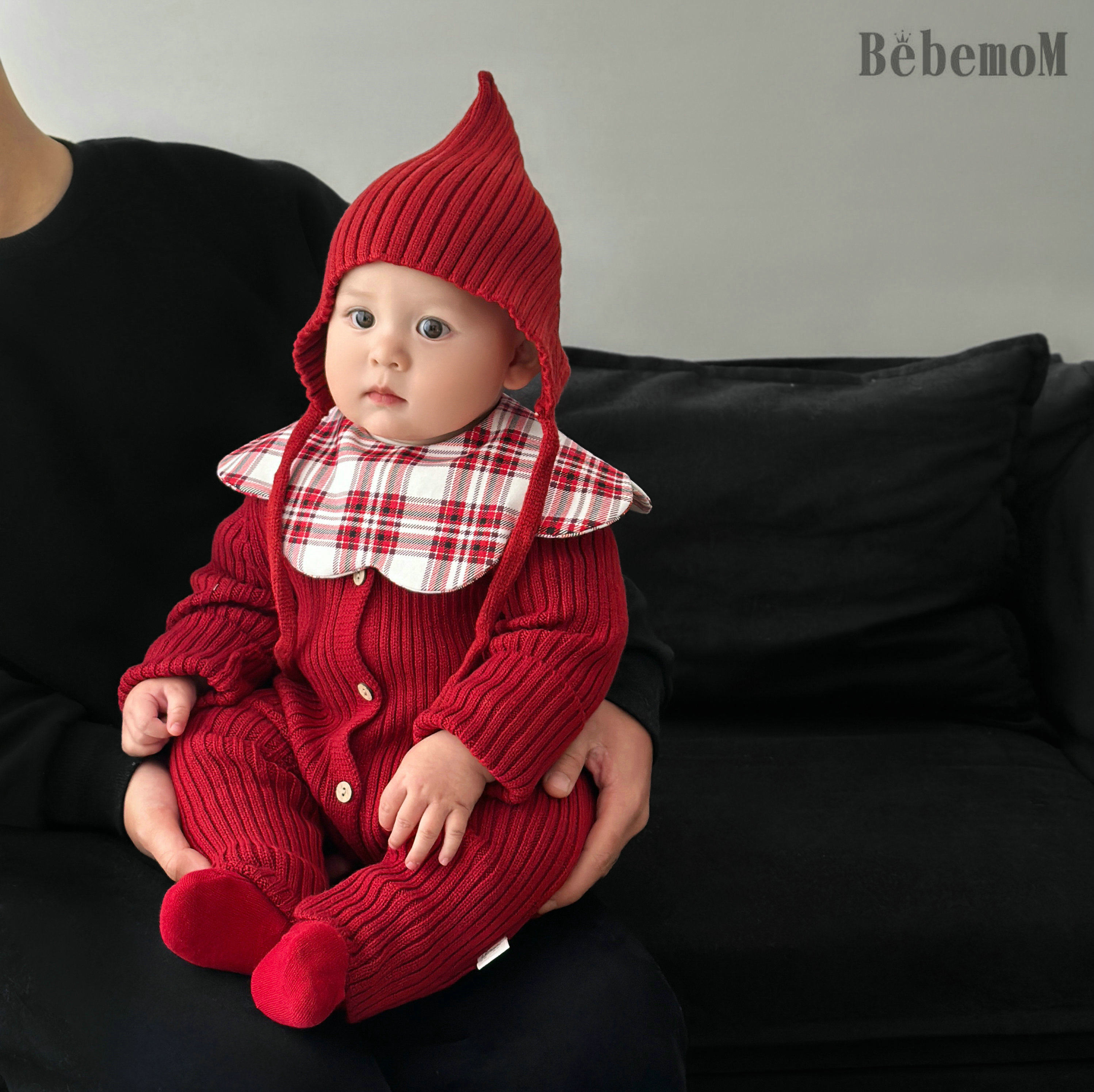 婴儿秋冬春装红色新年装毛线衣宝宝连体衣针织爬服新生儿外出服,淘宝优惠券,粉丝福利购,淘宝优惠卷