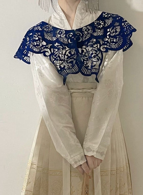 云肩无纺布走秀剪纸战国披肩衣服汉服妆造摄影道具旅拍写真学士服