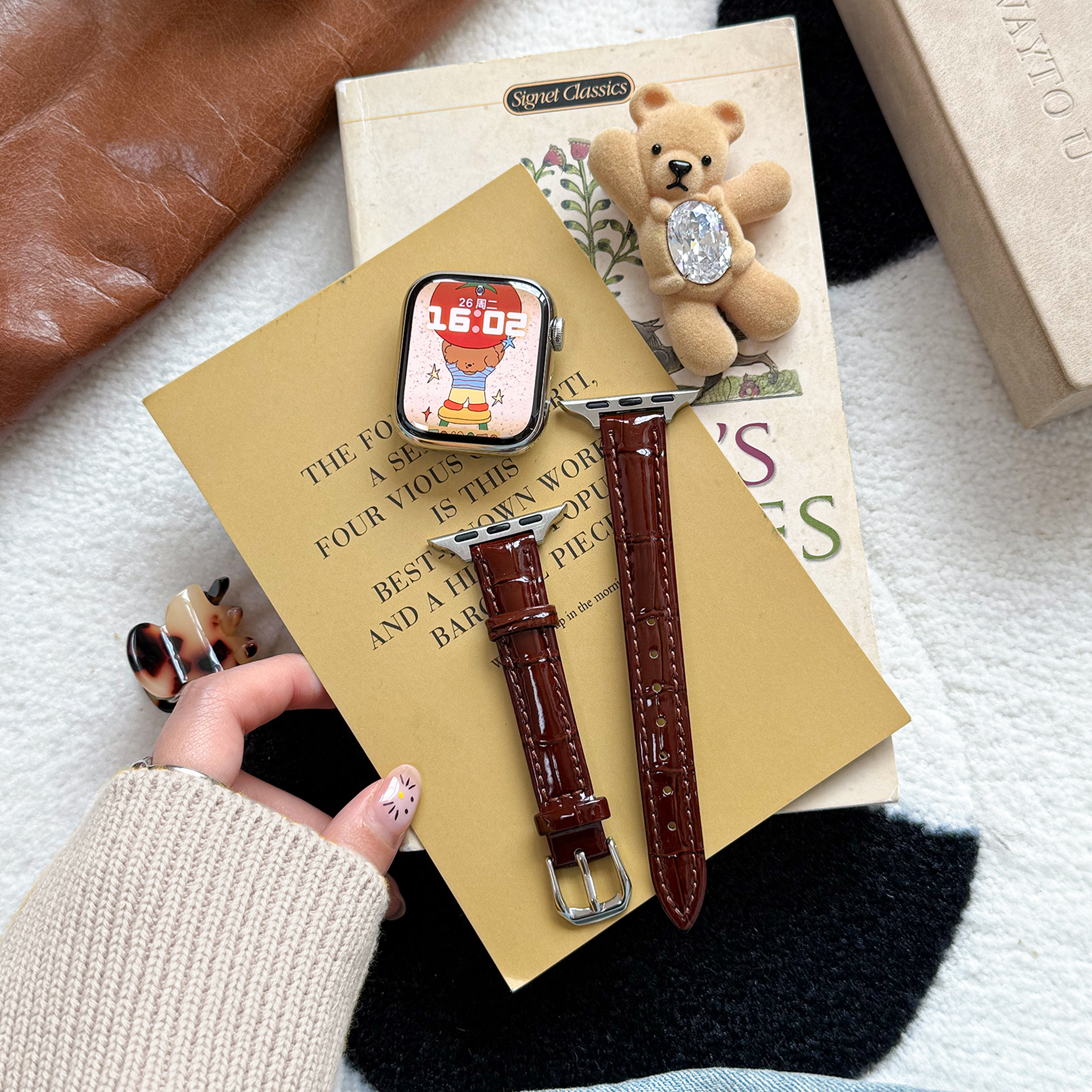 CA《一颗樱桃》亮面细款竹节iWatch表带适用于苹果手表AppleWatch,淘宝优惠券,粉丝福利购,淘宝优惠卷