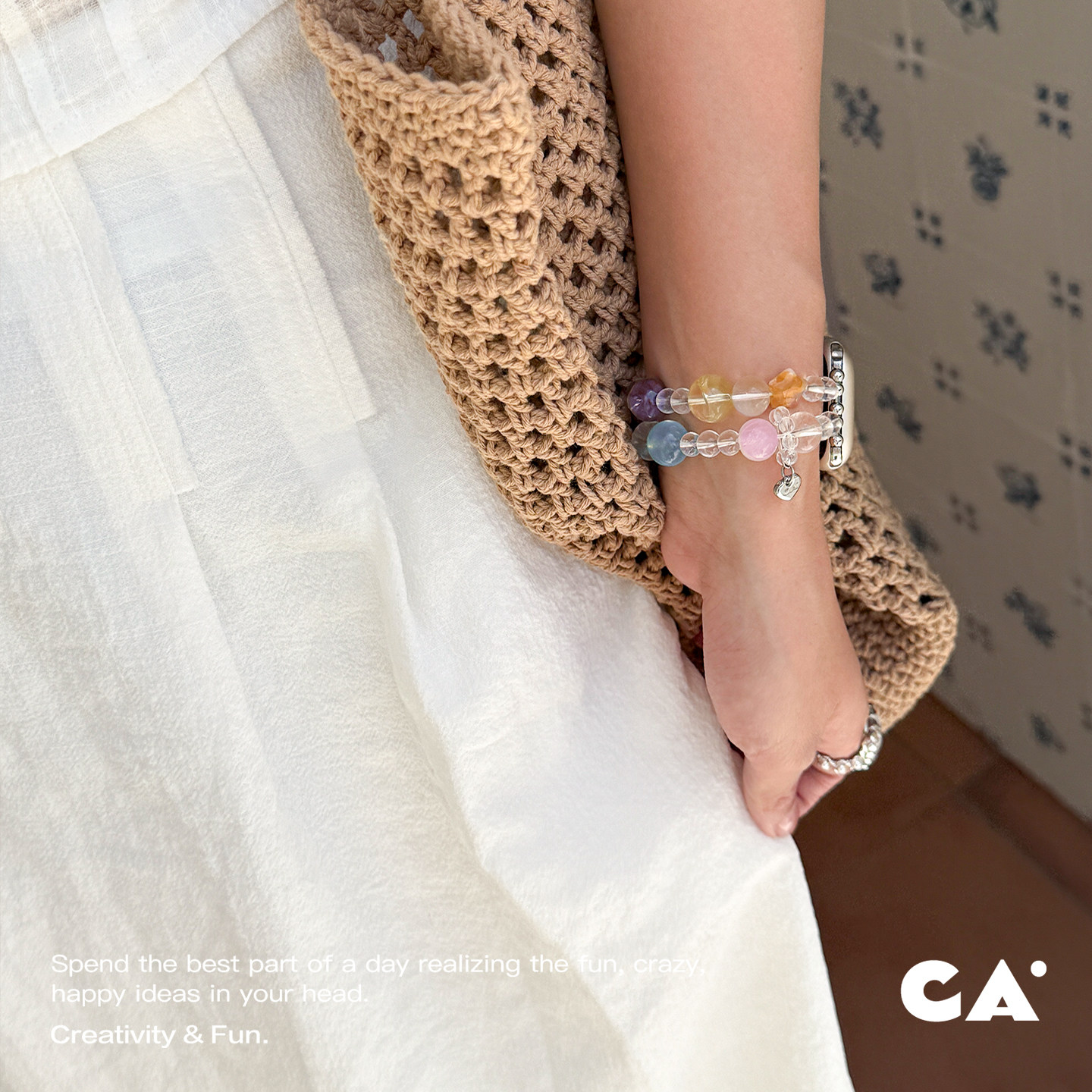 CA《水晶独角星》新款天然水晶冰肤感品质原石iwatch表带适用苹果 - 图2