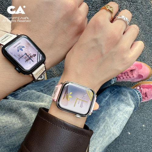 CA.Samba复古运动麂皮男女同款iwatch皮表带适用苹果applewatch10 - 图3