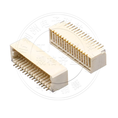 SHD1.0连接器1.0mm间距卧贴双排卧式SMT板对线贴片针座接插件插座 - 图0