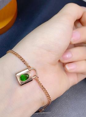 约5mm晶体干净手链主石银镀铂金