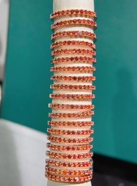 天然黄蓝宝戒指女排戒指环经典小巧时尚搭配彩色宝石晶体超赞