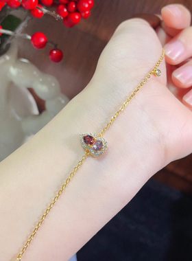 天然缅甸尖晶石手链 裸石尺寸：4*5mm搭配925纯银