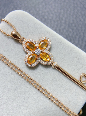 时尚钥匙项链银镀18K玫瑰金皇冠钥匙镶钻吊坠轻奢情人节礼物