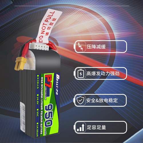 BosLi-po 博氏P7 FPV 95C 600/650/850/950mAh 3S/4S/6S 锂电池 - 图0