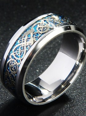 鹰爪钛钢夜店青少年发型师戒指