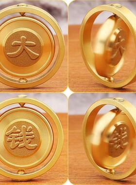 赚大钱摆件金钱转大钱万向旋转