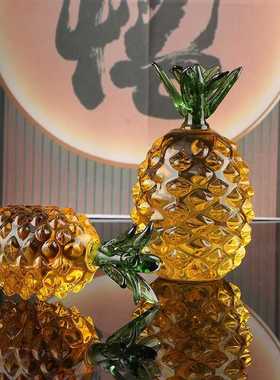 黄水晶菠萝摆件家居客厅装饰品