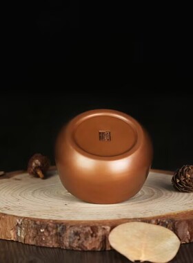 紫铜熏香钵炉茶道斑铜炉纯铜