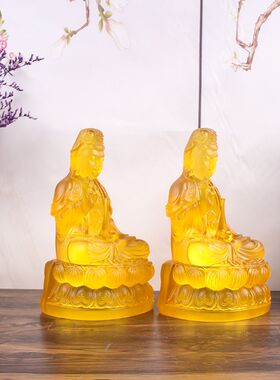 水琉璃观世音观音菩萨佛像摆件