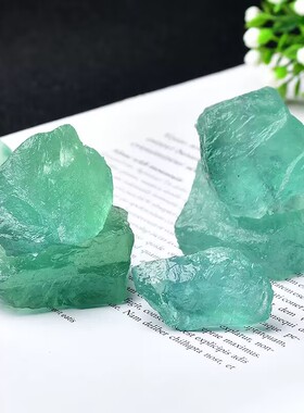 天然水晶绿萤石原石摆件扩香石