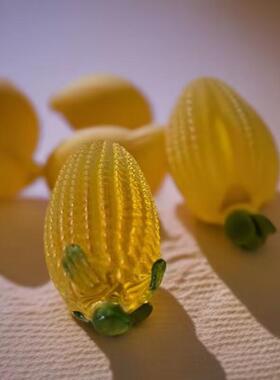 水晶玉米仿真摆件摄影道具玩具