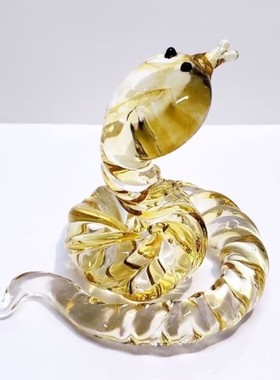 水晶小蛇摆件十二生肖生日礼物