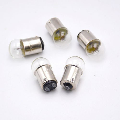 B15三色报警示灯珠6V12V24V10W5W卡口单双点圆头机床信号指示灯泡 - 图3