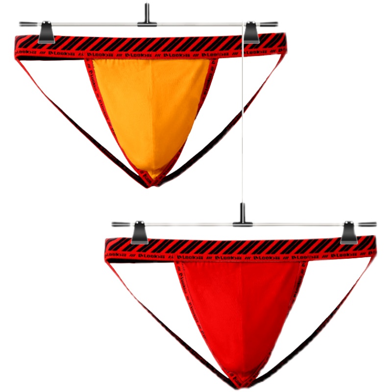 LOOKSEE细绳双丁内裤细带丁字裤男式小三角裤U凸薄款低腰个性感潮 - 图3