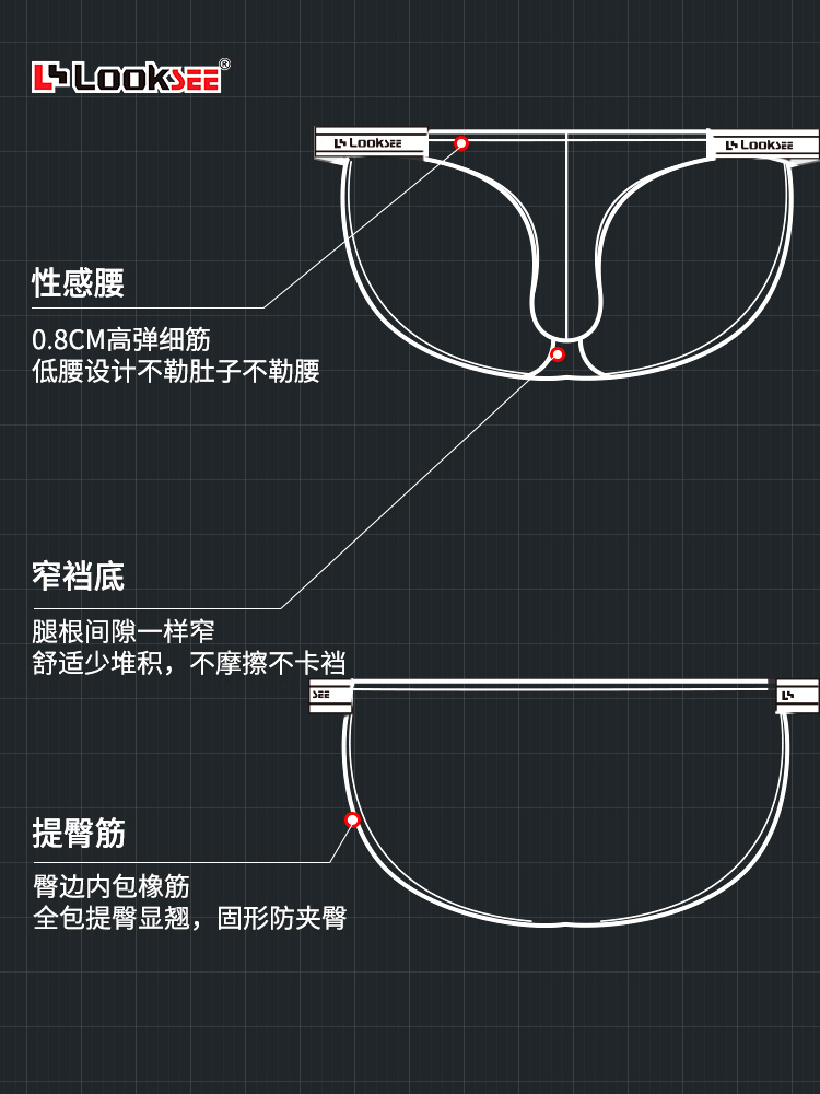 特价 高叉U凸运动小三角裤男士内裤性感潮低腰薄款莫代尔纯木尔棉 - 图2