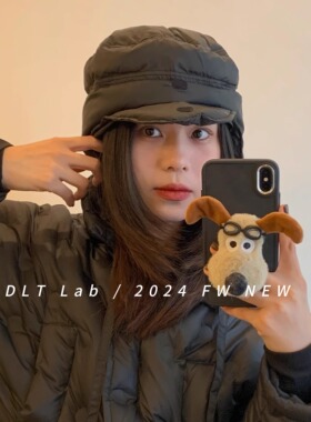 DLTLab丁老头秋冬新品小众设计感护耳帽羽绒料保暖潮酷飞行帽情侣