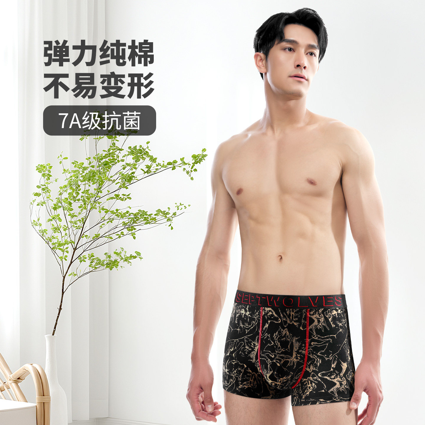 Septwolves high-end brand underwear pure cotton non-deformable style