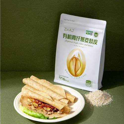 ZKAJ中科爱伽有机燕麦麸皮高纤无添加0蔗糖即食独立小袋代餐3大袋 - 图0