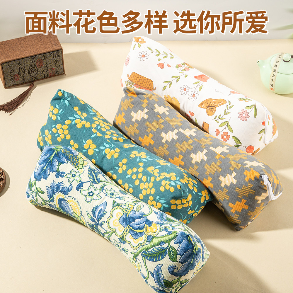 荞麦壳连体枕材料包家用颈椎多功能三角枕头diy棉布艾草荞麦组合,淘宝优惠券,粉丝福利购,淘宝优惠卷