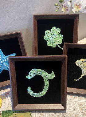 螺钿贝壳画diy材料包创意手工礼物 非遗文创亲子研学团建节日活动