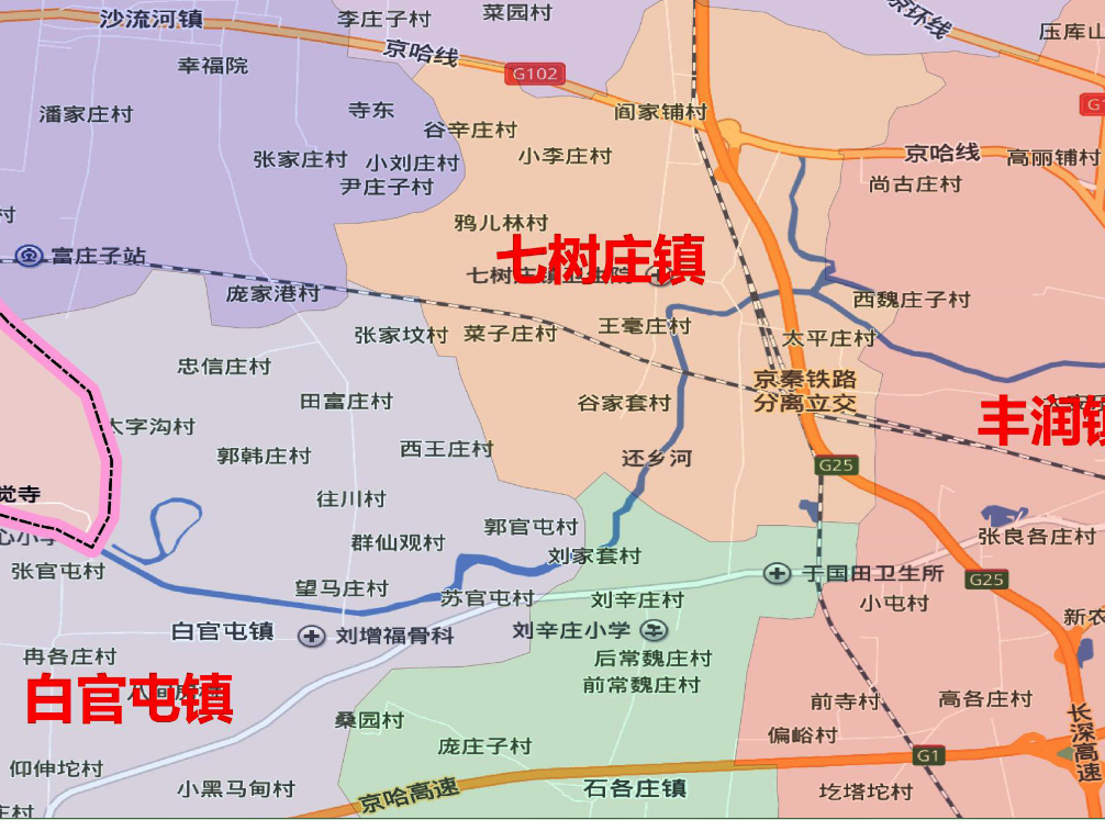 2019年河北唐山丰润区百度版地图行政交通旅游乡镇地图100x80cm - 图1