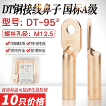 DT-95 squared copper wiring terminal cable wire plug oil copper tube wiring nose wiring terminal copper connector national PSA red copper