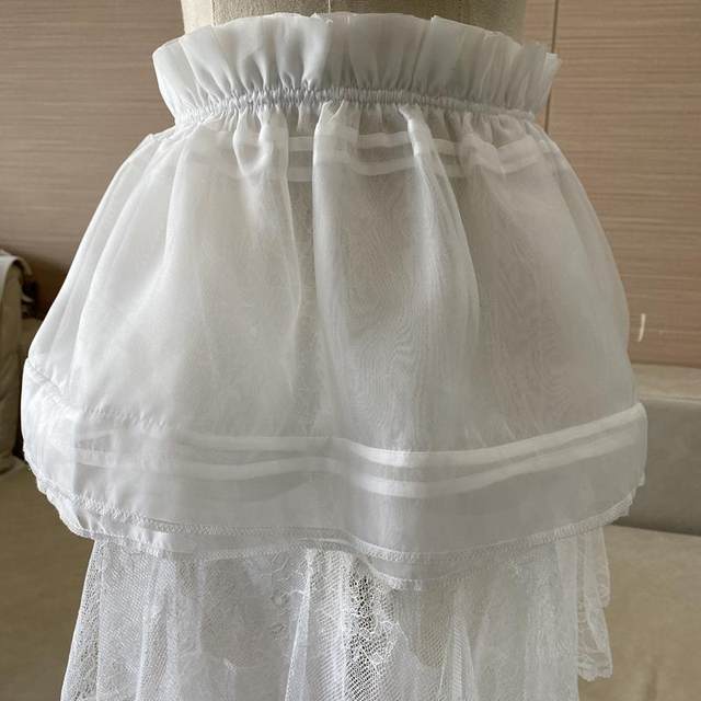 Designer see-through lace cake maxi dress