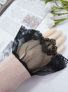 秋冬新品袖子时尚精美绣花简单梅花边女装百搭服饰配套假袖子女