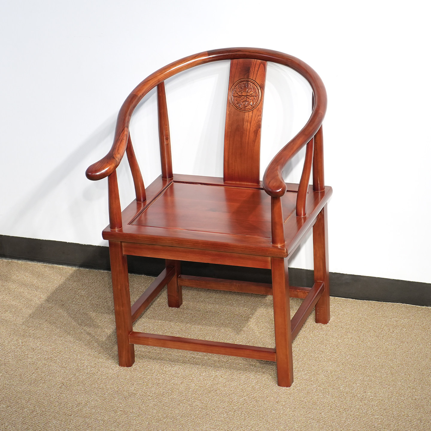 全实木圈椅仿古太师椅加厚加粗胡桃木围椅舒服久坐茶椅中式椅子,淘宝优惠券,粉丝福利购,淘宝优惠卷