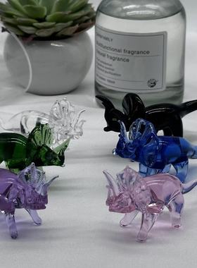 水晶三角龙创意客厅玄关摆件电视柜酒柜橱窗家居装饰品玩具礼物