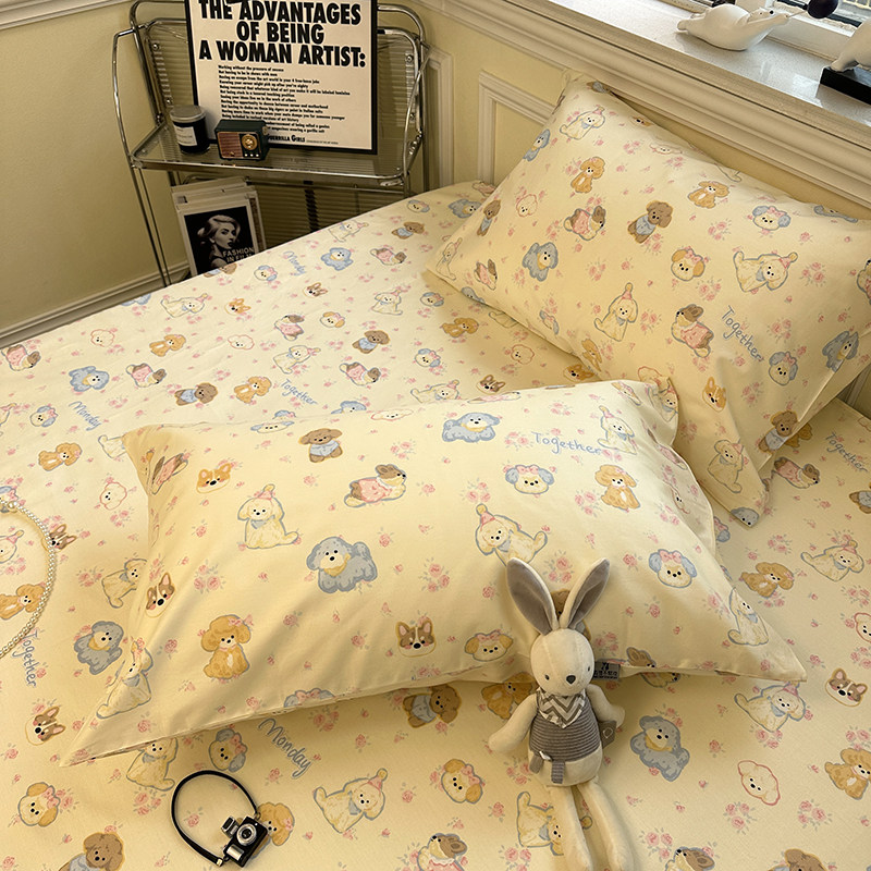 奶fufu~纯棉床单被套单件1.5m1.8可搭配三四件套全棉被罩床笠枕套,淘宝优惠券,粉丝福利购,淘宝优惠卷