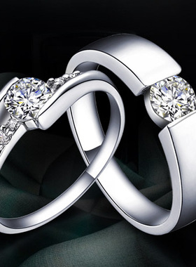 s925纯银情侣戒指环节日首饰品