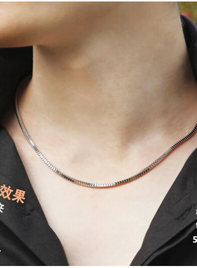 明星同款钛钢男士首饰品盒子链