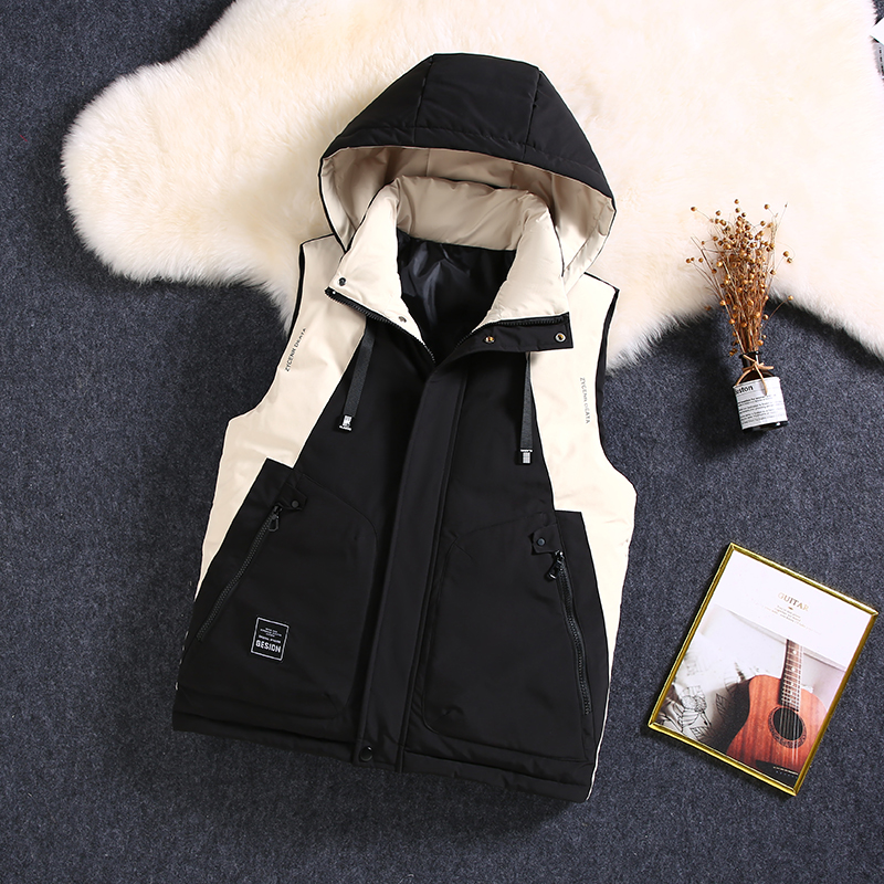 马甲男士秋冬季韩版潮流帅气保暖背心加厚马夹羽绒棉男装外套坎肩 - 图0